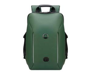 Cosmo Connected - Sac à Dos Sécurain - Sac Imperméable Protection Pluie - Denier 600, Fermeture Zips Securitech Étanches, Rangement Tablette ou Ordinateur - 44,5 x 29,5 x 16,5 cm - Vert