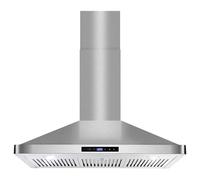 COSMO COS-63190S Wall Mount Range Hood, Ducted Convertible Ductless (filtres supplémentaires requis, non inclus), filtres permanents, commandes tactiles douces, lumières LED, 36 pouces, acier