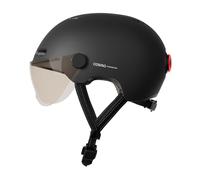 Cosmo Fusion+ Noir Mat - Casque avec éclairage Vélo Arrière Intelligent et Connecté - Feu Stop Automatique, Détection de Chute, Partage de trajet, Assurance Individuelle ALLIANZ offerte durant 1 an (s
