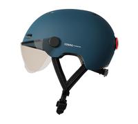 Cosmo Fusion+ Taille M, Bleu Abysse - Casque avec éclairage Vélo Arrière Intelligent et Connecté - Assurance Individuelle ALLIANZ offerte durant 1 an