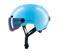 Cosmo Fusion+ Taille M, Bleu Ciel- Casque avec éclairage Vélo Arrière Intelligent et Connecté - Assurance Individuelle ALLIANZ offerte durant 1 an