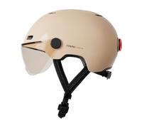 Cosmo Fusion+ Taille M, Sable - Casque avec éclairage Vélo Arrière Intelligent et Connecté - Assurance Individuelle ALLIANZ offerte durant 1 an