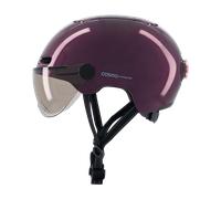 Cosmo Fusion+ Taille M, Violet - Casque avec éclairage Vélo Arrière Intelligent et Connecté - Feu Stop Automatique, Détection de Chute, Partage de trajet, Assurance Individuelle ALLIANZ offerte durant