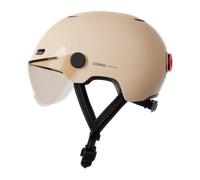 Cosmo Fusion+ Taille S, Sable - Casque avec éclairage Vélo Arrière Intelligent et Connecté - Assurance Individuelle ALLIANZ offerte durant 1 an