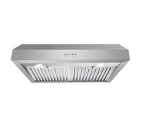 COSMO UC30 Hotte sous armoire de 76,2 cm avec canal, ventilation au-dessus de la cuisinière, ventilateurs à 3 vitesses, filtres permanents, lumières LED en acier inoxydable, 76,2 cm