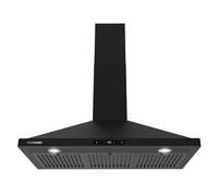 COSMO Vista Collection 380 CFM Hotte aspirante, Montage Mural, Commande Tactile, Eclairage LED, Noir Mat, COS-63190S-BK