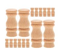 COSMOBETTY 16 Pièces Décoration D'intérieur Vintage en Bois Massif de Hêtre, Pilier de Pont Couvert Khaki Surface Lisse et Grain Naturel, pour Projets D'artisanat à Domicile