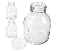 COSMOBETTY 3 Pièces Pot de Pépinière en Verre 650ml Couvercle Respirant pour Culture de Champignons et Plantes, Maintien de L'humidité, pour Jardin et Communauté