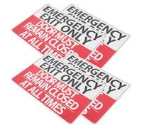 COSMOBETTY 4 Pièces Autocollant Haute Visibilité pour Porte de Sortie de Secours de Sécurité Rouge en Pvc et Installation Rapide Vitrées Adapté aux Portes Coupe-feu en Supermarché