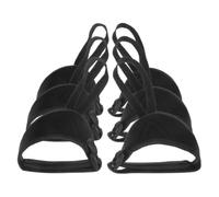COSMOBETTY 6 Pièces Sangle de Canne Pliable en Polyester Noir pour Bâtons de Marche et Ski, Support Stable et Usage Polyvalent, Accessoire Randonnée et Escalade