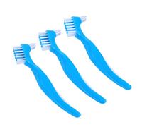 COSMOBETTY 6pièces Brosse Dentier Double Face Brosse de Nettoyage Prothèse Dentaire Ergonomique Manche Antidérapant pour Soins Oraux à Domicile