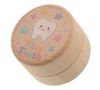COSMOBETTY Boîte à Souvenirs Dents de Lait Bois avec Couvercle Organisateur Compact et Portable pour Premières Dents Garçon Fille Rangement Mémoire Pratique pour Souvenirs Familiaux