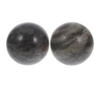 COSMOBETTY Boules de Baoding Chinoises pour Exercice des Mains et Relaxation 5cm avec Boîte en Pierre Naturelle 2pcs des Seniors et Travailleurs de Bureau