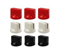 COSMOBETTY Boutons de Potentiomètre Accessoires de Pièces D'instrument 6pcs en Plastique Contrôle du Volume et Tonalité Capuchons Plats pour Guitare Électrique et Basse