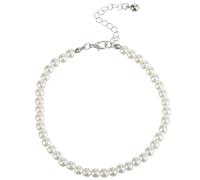 COSMOBETTY Chaîne de Pied Élégante Douce Blanche, Bijoux de Pied en Plastique et Résine, Ajustable et Pratique pour Femme, Style Plage Raffiné