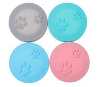 COSMOBETTY Couvercles en Silicone Étanches Réutilisables et Souples Lot de 4 Couvercles Alimentaires Extensibles pour Boîtes de Conserve pour Nourriture Humide de Chat et Chien