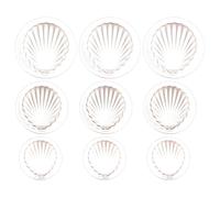 COSMOBETTY Cutter Rotatif en Plastique Blanc 9pcs Forme Coquillage Surface Lisse et Résistant aux Rayures pour Ustensiles de Cuisson DIY et Pâtisserie