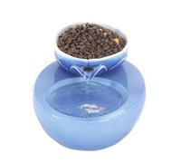 COSMOBETTY Distributeur d'eau Automatique en Céramique pour Chiens et Porcs 1.5l Capacité Grosse, Facile à Installer, Bol Lotus Créatif pour Maison ou Boutique