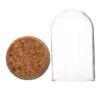 COSMOBETTY Dôme en Verre Transparent avec Bouchon en Liège et Présentation de Fleur Cloche en Verre pour Création D'objets d'art pour Décoration Artisanale de Bureau