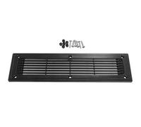 COSMOBETTY Grille D'aération Rectangulaire Noire en Plastique Robuste Évent à Persiennes Affleurantes pour Ventilation Centrale et Climatisation Camping-car