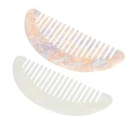 COSMOBETTY Lot de 2 Peignes à Dents Larges en Acétate Rétro, Confortables pour Cheveux Bouclés, Usage Quotidien et Voyage, Outils de Coiffure Antistatiques Portables
