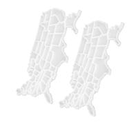 COSMOBETTY Moule Puzzle en Silicone Carte des États-Unis 2 Pièces | Blanc, Usage Éducatif et Créatif, pour Chocolat, Plâtre, Résine et Décorations Thématiques