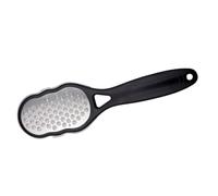 COSMOBETTY Outil D’exfoliation pour Pieds en Acier Inoxydable Noir, Lime à Callosités Manuelle Compacte, Exfoliant pour Peaux Mortes et Callosités Épaisses, Soin Pédicure Pratique