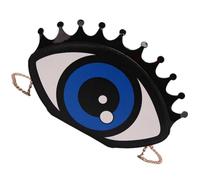 COSMOBETTY Paquet Bandoulière Simple pour Soirée Pochette D'œil en Pu Noir Grosse Capacité Léger pour Étudiantes et Filles
