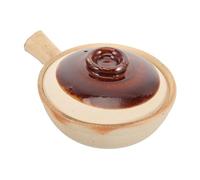 COSMOBETTY Pot de Ragoût et Facile à Nettoyer 500ml en Céramique avec Couvercle, Homogène Marmite Multifonctionnelle pour Soupe et Mijoté