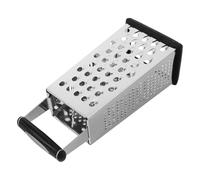 COSMOBETTY Râpe à Fromage en Acier Inoxydable à 4 Faces avec Design Ergonomique, Multifonction pour Légumes, Utilisation Manuelle Cuisine Argentée
