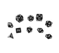 COSMOBETTY Set de 10 Dés à Faces Multiples pour Jeu de Société, Matériau Acrylique Solide, pour Plateau de Jeux de Rôle et Parties Entre Amis