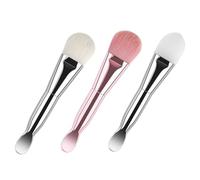 COSMOBETTY Set de 3 Pinceaux Masque Visage en Silicone avec Cuillères, Brosses Douces et Solide pour Application Facile et Nettoyage Simple, pour DIY Masque Facial