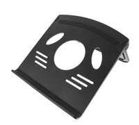 COSMOBETTY Support Silicone Réglable pour Ordinateur Noir en Portable Abs | Angle Ajustable, Hauteur Modulable, Design Ajouré pour Dissipation Thermique, Format Facile à Transporter