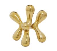 CosmoLiving by Cosmopolitan Aluminum Metal Abstract Decorative Sculpture Home Decor Statue, Accent Figurine 10" x 10" x 9", Gold