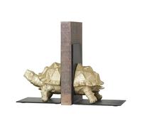 CosmoLiving by Cosmopolitan Lot de 2 Serre-Livres Tortues côtières en polystone, 12,7 cm de Large, 15,2 cm de Haut, Laiton