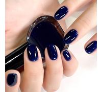 COSMOO - Vernis à ongles bleu foncé à séchage rapide résistant aux éclats - Bleu foncé - Nail Art - 15 ml
