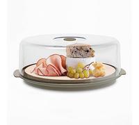 Cosmoplast Assiette à Fromage/Couvercle à Tarte 3 en 1 en Bois Idéal pour Servir sur la Table ou sous Forme de Buffet.