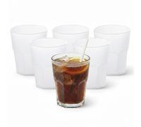 COSMOPLAST Lot de 6 verres à eau de 30 mpilables, résistants. 100% fabriqué en Italie