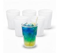 Cosmoplast Lot de 6 verres à eau de 40 mpilables, résistants. 100% fabriqué en Italie