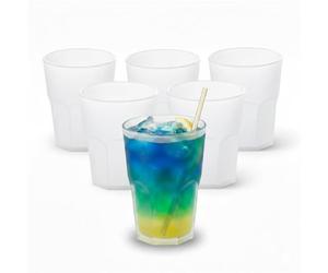 Cosmoplast Lot de 6 verres à eau de 40 mpilables, résistants. 100% fabriqué en Italie