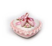 Cosmos 10603 Ballererina en Porcelaine Fine à Chaussures en Forme de cœur Box, 10,2 cm