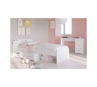 COSMOS Chambre enfant complete 2 pieces - Lit + bureau - Style essentiel - Decor blanc