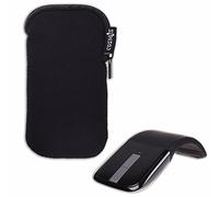 Cosmos Housse de Protection en néoprène avec Fermeture éclair Compatible avec Microsoft Arc Touch Mouse Noir
