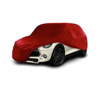 Cosmos - Housse de Voiture d'intérieur compatible avec les principales Voitures Citadines, Tissu Élastique, Respirant et Anti-Poussière, Doublure Douce, Ajustement Serré, Rouge