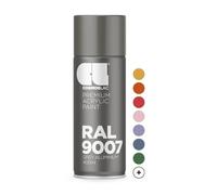 Cosmos LAC Bombe de peinture acrylique dans de nombreuses nuances RAL - 400 ml - Idéal pour le bricolage, le recyclage et autres travaux de peinture (RAL 9007 - Aluminium gris)