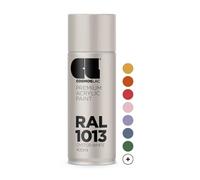 COSMOS LAC Peinture acrylique huîtres, couleur blanc, brillante, en plusieurs tons RAL, 400 ml, bombe aérosol parfaite pour le bricolage, le recyclage et autres travaux de peinture (RAL 1013 - blanc