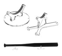 Cosmos Lot de 1 support de batte de baseball en acrylique pour batte de baseball, support de bureau pour souvenirs et objets de collection, convient pour un tonneau jusqu'à 6,5 cm (transparent)