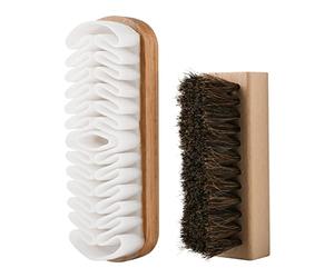 Cosmos Lot de 2 brosses de nettoyage pour chaussures en daim - Brosse de nettoyage en daim - Brosse de nettoyage pour chaussures - Kit de nettoyage pour cuir - Détachant pour daim, cuir, sacs, bottes et chaussures