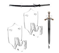 Cosmos Lot de 2 supports muraux universels en acrylique pour épée, épée, épée, sabre laser (couleur transparente)