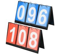 Cosmos Lot de 2 tableaux de score portables avec double face et 3 chiffres pour basket-ball, hockey, football, volley-ball, badminton
